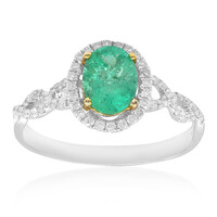 Gouden ring met een AAA Zambia smaragd (CIRARI)
