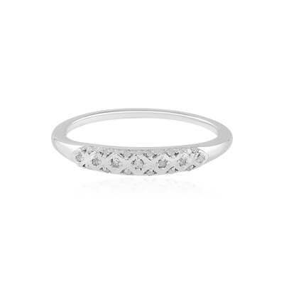 Zilveren ring met een I2 (I) Diamant