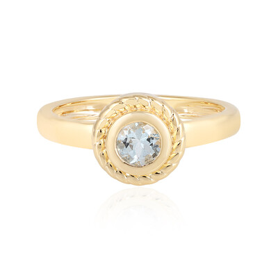 Zilveren ring met een aquamarijn