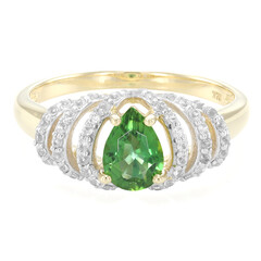 Gouden ring met een keizerlijke chroom toermalijn