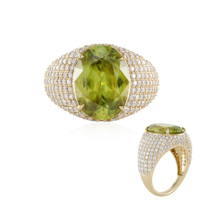 Gouden ring met een Zimbabwe Sfeen (AMAYANI)
