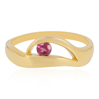 Zilveren ring met een roze toermalijn