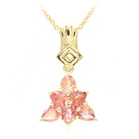 Gouden halsketting met Onverhitte Padparadscha Saffieren (AMAYANI)