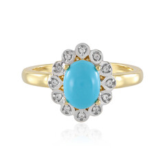 Zilveren ring met een Sleeping Beauty Turkoois
