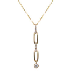 Gouden halsketting met een I1 (H) Diamant (CIRARI)