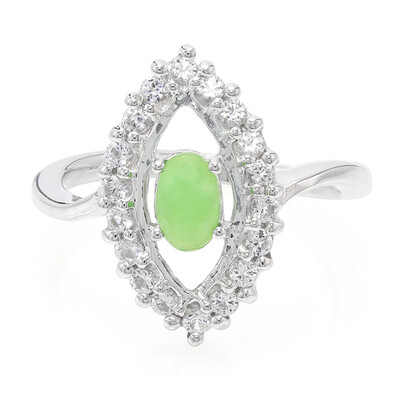 Zilveren ring met een keizerlijk chrysopraas