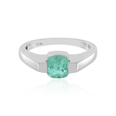 Zilveren ring met een Colombiaanse smaragd
