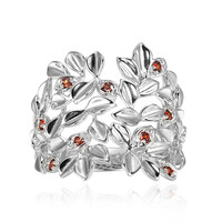 Zilveren ring met Mozambique granaten