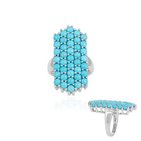 Zilveren ring met Sleeping Beauty Turkooisen