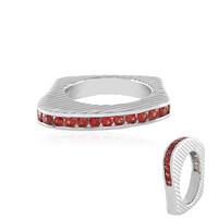 Zilveren ring met Tanzania robijnen (de Melo)