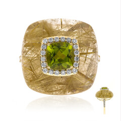 Gouden ring met een Dashine Peridoot (CIRARI)