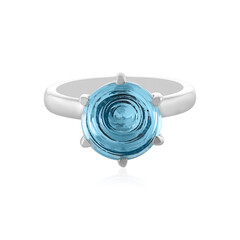 Zilveren ring met een hemel-blauwe topaas