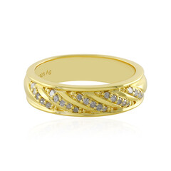 Zilveren ring met I4 (J) Diamanten