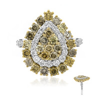 Gouden ring met SI2 Fancy Diamanten (CIRARI)