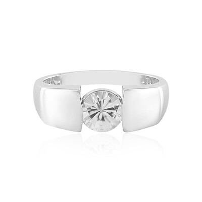 Zilveren ring met een zirkoon