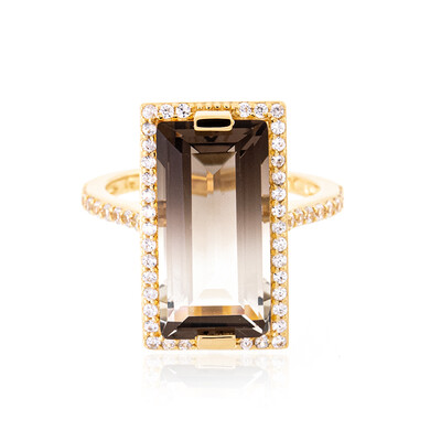 Zilveren ring met een meerkleurige-kwarts