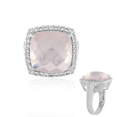 Zilveren ring met een rozen kwarts