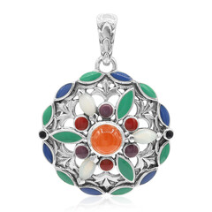 Zilveren hanger met een Rode Jadeite