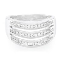 Zilveren ring met zirkonen