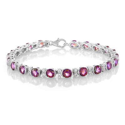 Zilveren armband met Paarse Mystieke Topaasstenen
