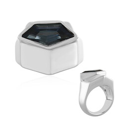 Zilveren ring met een Londen-blauwe topaas (de Melo)