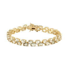 Zilveren armband met groene amethisten