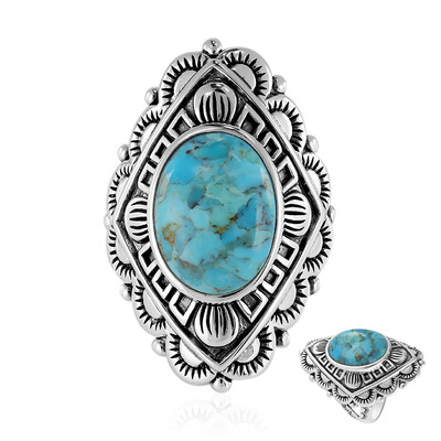 Zilveren ring met een turkoois (Art of Nature)