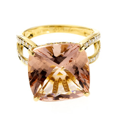 Gouden ring met een Braziliaanse Morganiet (de Melo)