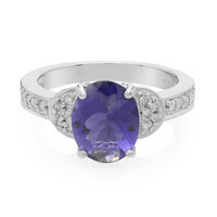 Zilveren ring met een Ceylon ioliet