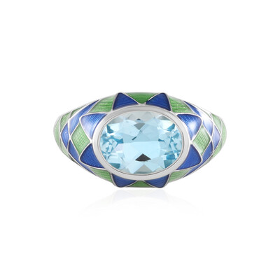 Zilveren ring met een hemel-blauwe topaas (Adela Silber)
