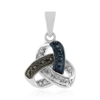 Zilveren hanger met I3 Champagne Diamanten