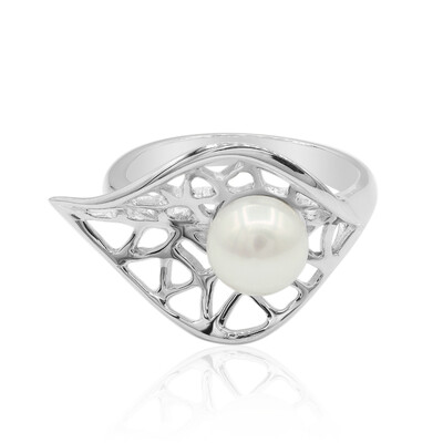 Zilveren ring met een zoetwater kweekparel (TPC)