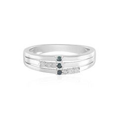 Zilveren ring met I3 Champagne Diamanten