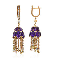 Gouden oorbellen met amethisten (Estée Collection)