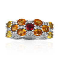 Zilveren ring met saffieren