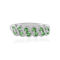 Zilveren ring met Tanzania Tsavorieten
