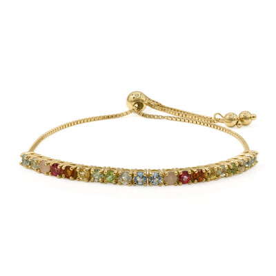 Zilveren armband met Zwitsers-blauwe topaasstenen