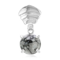 Zilveren hanger met een sneeuwvlokken obsidiaan