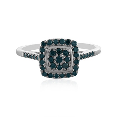 Zilveren ring met een I3 Champagne Diamant