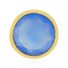 Zilveren hanger met een Blauwe Onyx