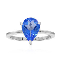 Zilveren ring met een Indigo blauwe topaas