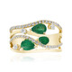 Gouden ring met AAA Zambia smaragden (CIRARI)