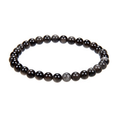 Armband met Zilver Obsidianen