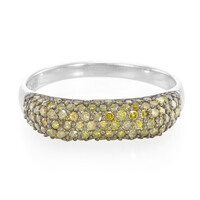 Zilveren ring met Fancy diamanten
