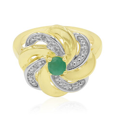 Zilveren ring met een smaragd