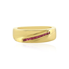 Zilveren ring met robijnen