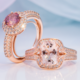 Gouden ring met een morganiet (Annette)