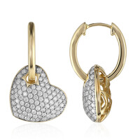 Gouden oorbellen met Diamanten SI1 (G)