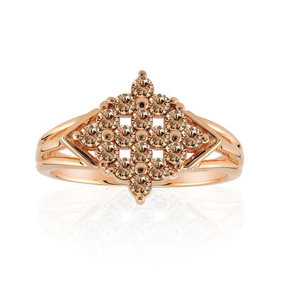 Gouden ring met SI1 Argyle Rose De France Diamanten (Annette)