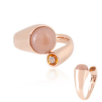 Gouden ring met een Perzik Maansteen (KM by Juwelo)